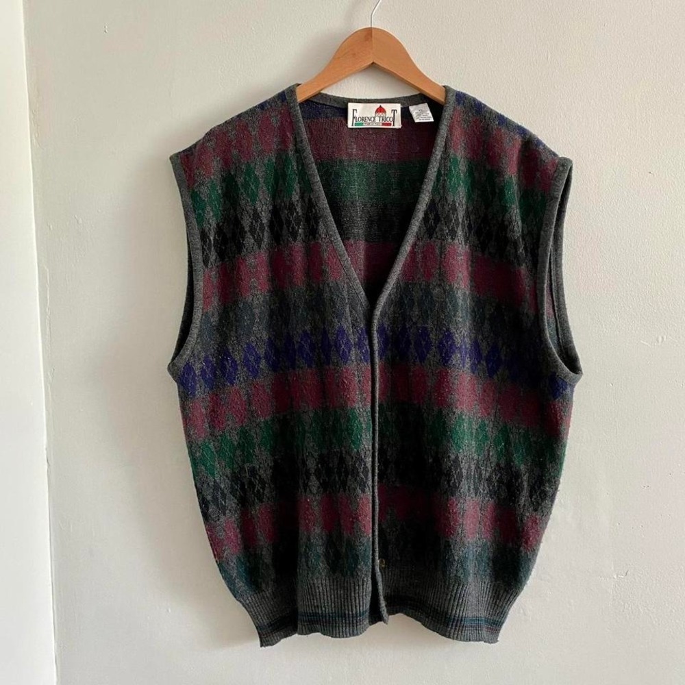 Florence Tricot vintage striped sweater vest